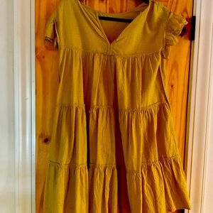 Yellow babydoll dress